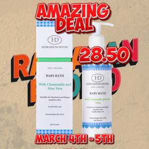 Baby Bath with Chamomile and Aloe Vera