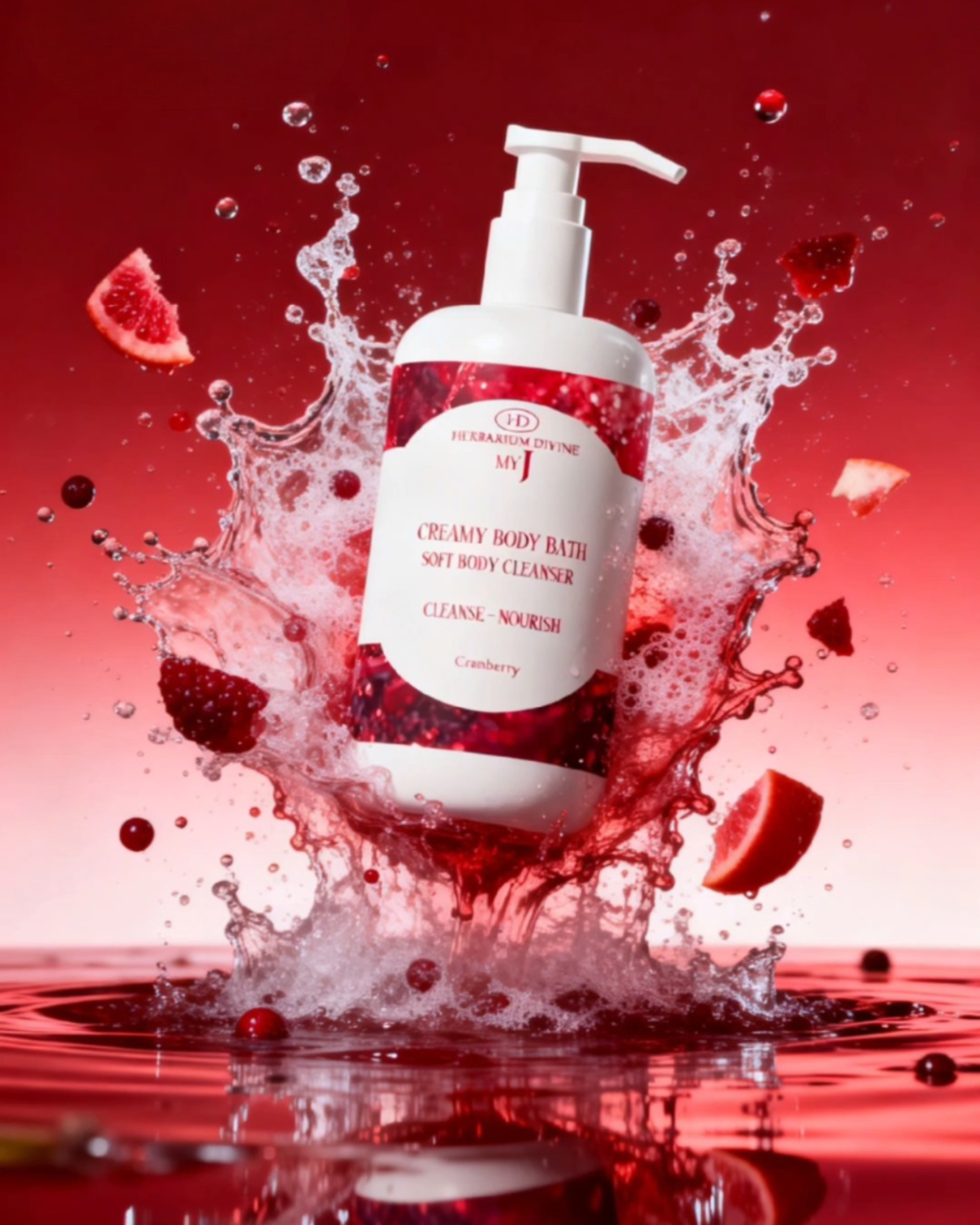 HD Junior creamy body bath, Cranberry - Image 2