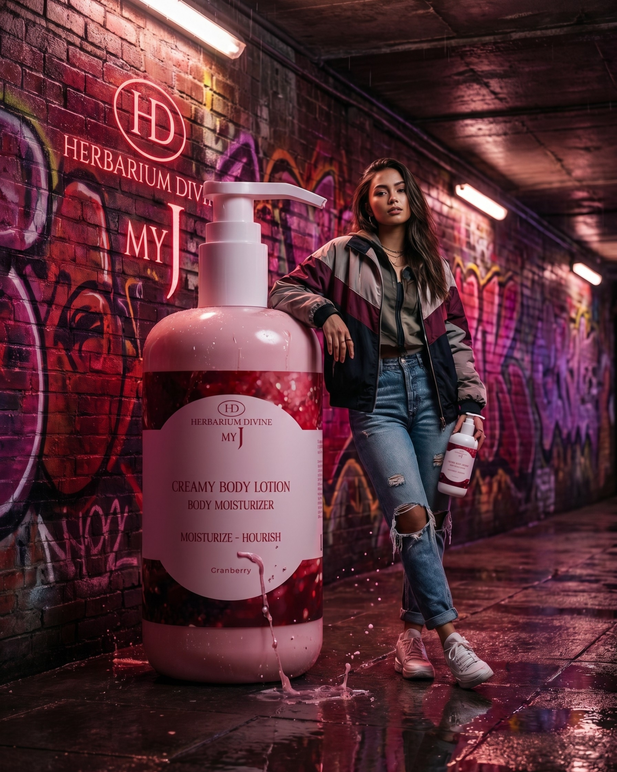 HD Junior creamy body lotion, Cranberry - Image 2